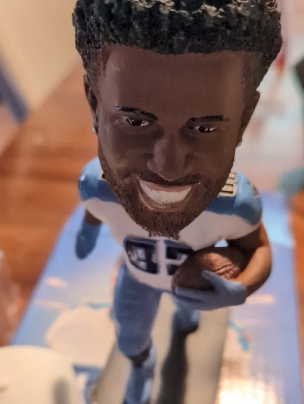 Blue Football Player Wall Art Poster - Delanie Walker Team Design